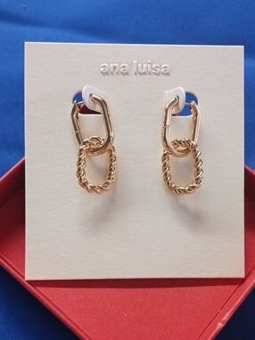 ANA LUISA DOUBLE HOOP NIB EARRINGS